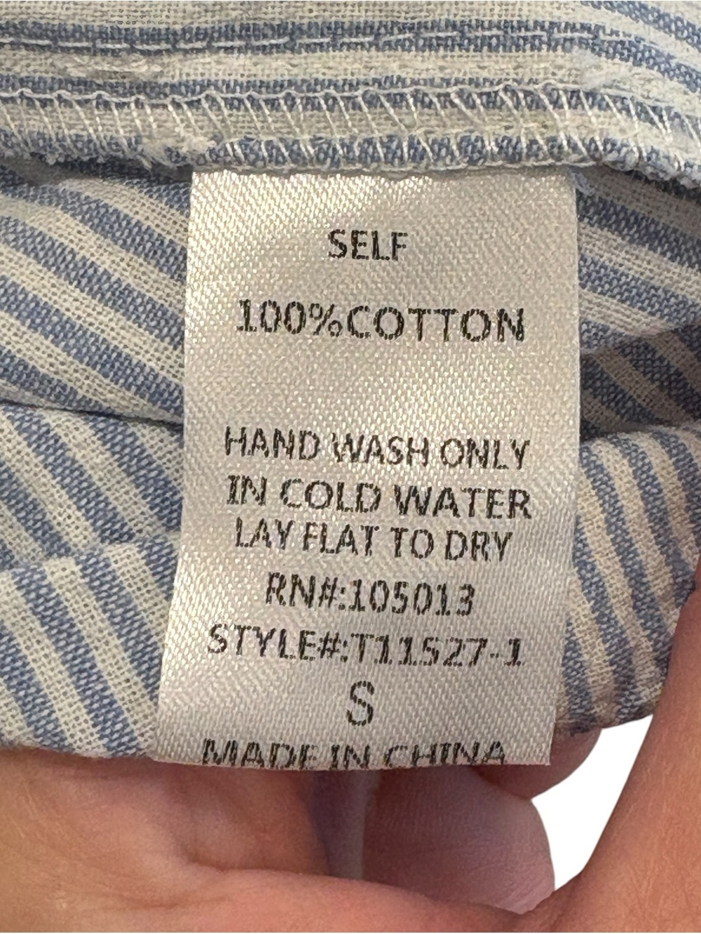 Savanna Jane Striped Babydoll Embroidered Floral Womens Top Size Small Oversized - Picture 7 of 8
